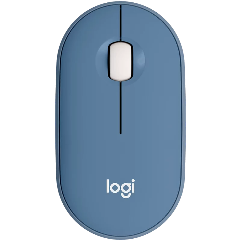LOGITECH Pebble M350 Wireless Mouse - BLUEBERRY - 2.4GHZ/BT - EMEA - CLOSED BOX - 1