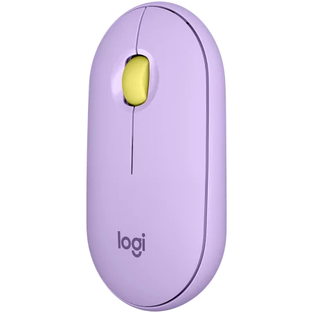 LOGITECH Pebble M350 Wireless Mouse - LAVENDER LEMONADE - 2.4GHZ/BT - EMEA - CLOSED BOX - 3