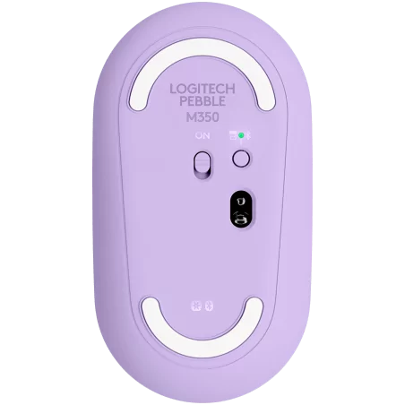 LOGITECH Pebble M350 Wireless Mouse - LAVENDER LEMONADE - 2.4GHZ/BT - EMEA - CLOSED BOX - 4