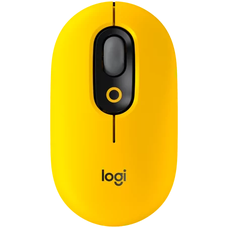 LOGITECH POP Mouse with emoji - BLAST_YELLOW - 2.4GHZ/BT - EMEA - CLOSE BOX - 1
