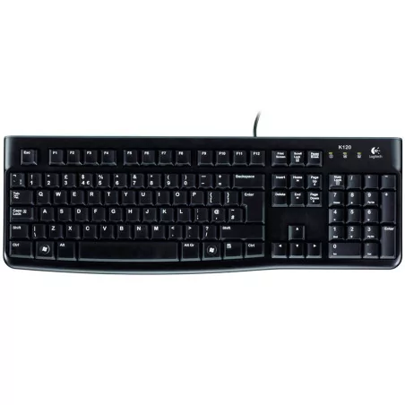 LOGITECH K120 Corded Keyboard - BLACK - USB - US INT'L - B2B - 2