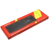Wired Chocolate Standard Keyboard ,105 keys, slim design with chocolate key caps, 1.5 Meters cable length,Size 434.2*145.4*27.