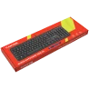 wired keyboard with Silent switches ,105 keys,black, 1.8 Meters cable length,Size 442*142*17.5mm,460g,BG layout - 4