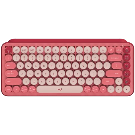 LOGITECH POP Keys Bluetooth Mechanical Keyboard - HEARTBREAKER ROSE - US INT'L - 1