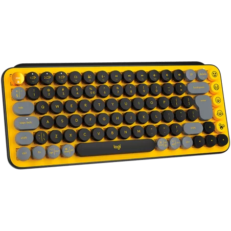 LOGITECH POP Keys Bluetooth Mechanical Keyboard - BLAST YELLOW - US INT'L - 2
