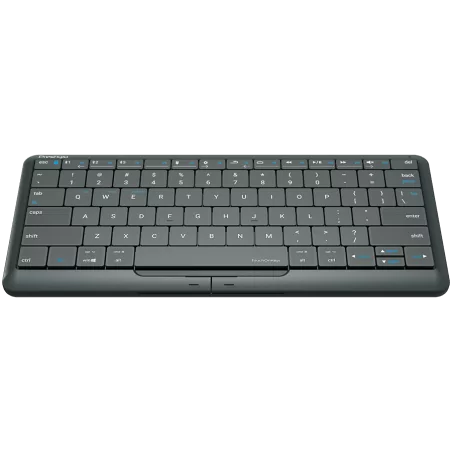 Prestigio Click&Touch 2, wireless multimedia smart keyboard with touchpad embedded into keys, auto-switch between keyboard and t