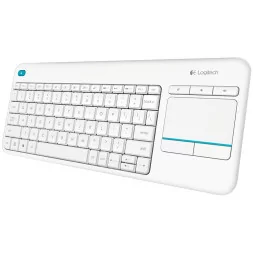 LOGITECH Wireless Touch Keyboard K400 Plus - INTNL - US International layout - White