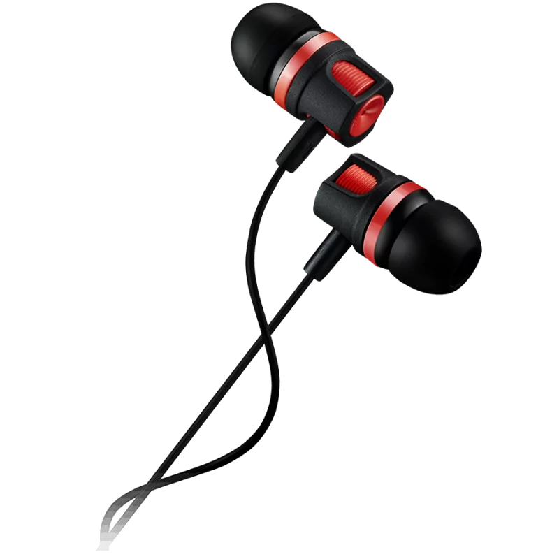 CANYON Stereo earphones with microphone, 1.2M, red - 1 CANYON Stereo earphones with microphone, 1.2M, red - 1