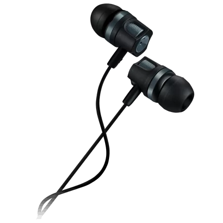 CANYON Stereo earphones with microphone, 1.2M, dark gray - 1