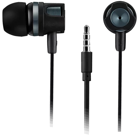 CANYON Stereo earphones with microphone, 1.2M, dark gray - 2