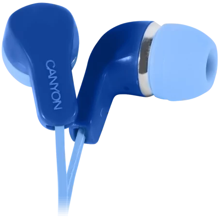 CANYON Stereo Earphones with inline microphone, Blue - 1