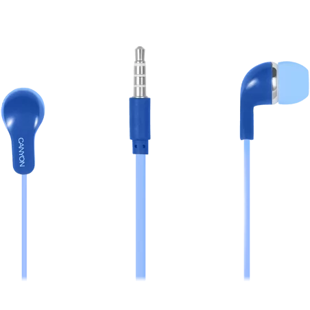 CANYON Stereo Earphones with inline microphone, Blue - 2