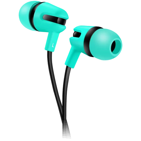 CANYON SEP-4 Stereo earphone with microphone, 1.2m flat cable, Green, 22*12*12mm, 0.013kg - 1