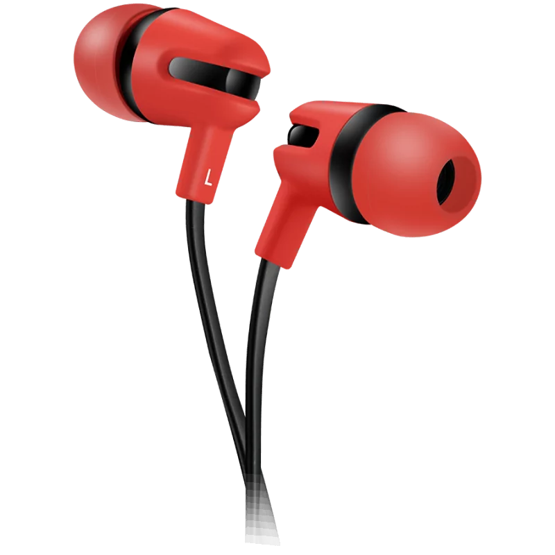 CANYON SEP-4 Stereo earphone with microphone, 1.2m flat cable, Red, 22*12*12mm, 0.013kg - 1 CANYON SEP-4 Stereo earphone with microphone, 1.2m flat cable, Red, 22*12*12mm, 0.013kg - 1