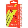 CANYON SEP-4 Stereo earphone with microphone, 1.2m flat cable, Red, 22*12*12mm, 0.013kg - 2