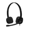 LOGITECH H151 Corded Stereo Headset - BLACK - 3.5 MM - 1