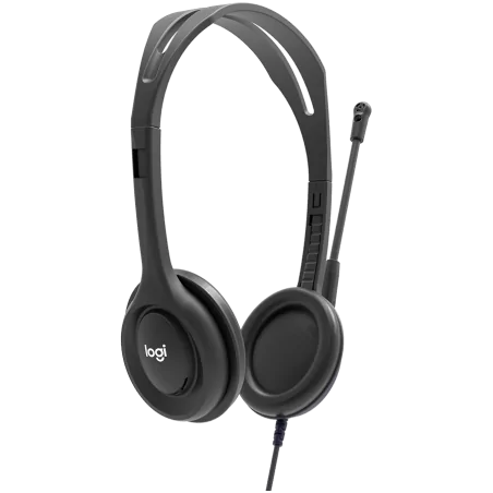 LOGITECH H111 Corded Stereo Headset - BLACK - 3.5 MM - 2