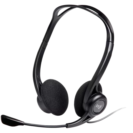 LOGITECH PC960 Corded Stereo Headset BLACK - USB - 1