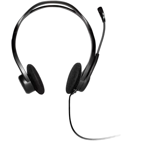 LOGITECH PC960 Corded Stereo Headset BLACK - USB - 4
