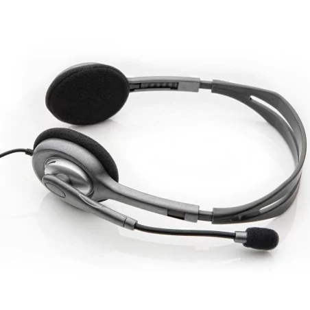 LOGITECH H110 Corded Stereo Headset - GRAY/SILVER - Dual Plug - 2