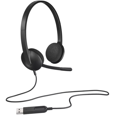 LOGITECH H340 Corded Headset - BLACK - USB - 1