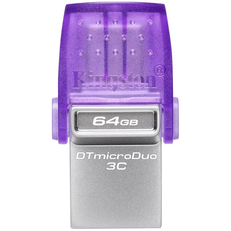 Kingston 64GB DataTraveler microDuo 3C 200MB/s dual USB-A + USB-C EAN: 740617328219 - 1