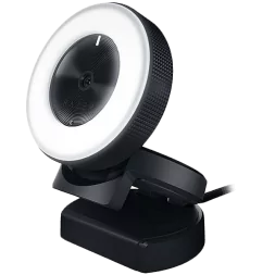 Razer Kiyo - Ring Light Equipped Broadcasting Camera ,Desktop streaming camera with multi-step ring light,High fps HD Video (720