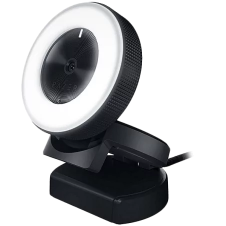 Razer Kiyo - Ring Light Equipped Broadcasting Camera ,Desktop streaming camera with multi-step ring light,High fps HD Video (720