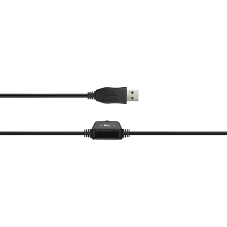 CANYON CHSU-1 basic PC headset with microphone, USB plug, leather pads, Flat cable length 2.0m, 160*60*160mm, 0.13kg, Black - 4