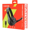 CANYON CHSU-1 basic PC headset with microphone, USB plug, leather pads, Flat cable length 2.0m, 160*60*160mm, 0.13kg, Black - 5