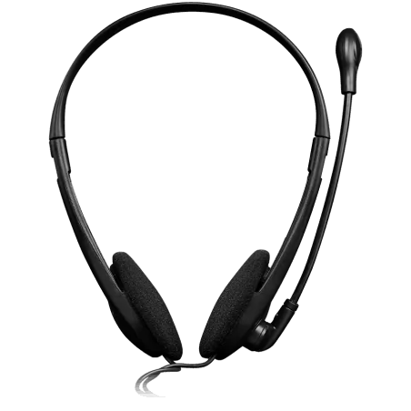 CANYON PC headset with microphone, volume control and adjustable headband, cable 1.8M, Black/Orange - 2