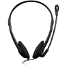 CANYON PC headset with microphone, volume control and adjustable headband, cable 1.8M, Black/Orange - 2