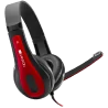 CANYON HSC-1 basic PC headset with microphone, combined 3.5mm plug, leather pads, Flat cable length 2.0m, 160*60*160mm, 0.13kg, 