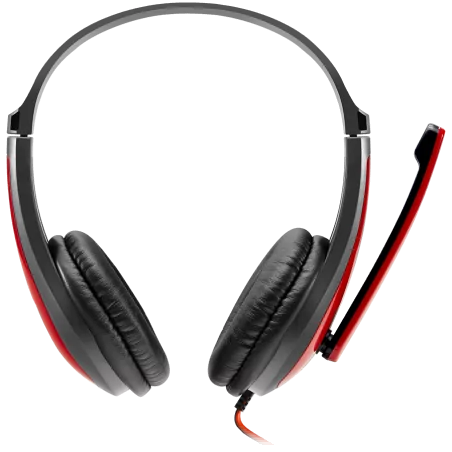 CANYON HSC-1 basic PC headset with microphone, combined 3.5mm plug, leather pads, Flat cable length 2.0m, 160*60*160mm, 0.13kg, 