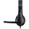 CANYON HSC-1 basic PC headset with microphone, combined 3.5mm plug, leather pads, Flat cable length 2.0m, 160*60*160mm, 0.13kg, 