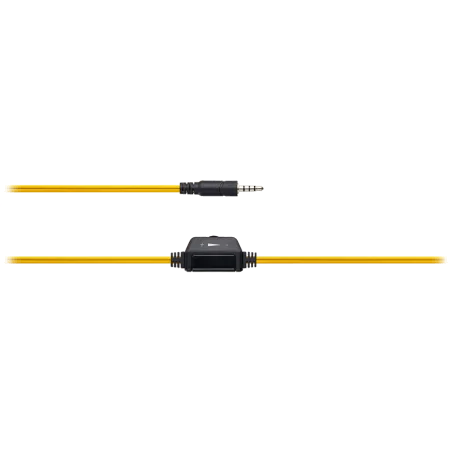 CANYON entry price PC headset, combined 3,5 plug, leather pads, Black-yellow - 5