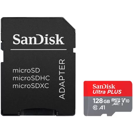 SANDISK 128GB microSDHC Card with Adapter - 1