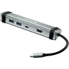 CANYON DS-3 Multiport Docking Station with 4 ports:1*Type C male+1*Type C female+2*USB3.0+1*HDMI, Input 100-240V, Output USB-C P