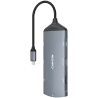CANYON DS-15 8 in 1 hub, with 1*HDMI,1*Gigabit Ethernet,1*USB C female:PD3.0 support max60W,1*USB C male :PD3.0 support max100W,