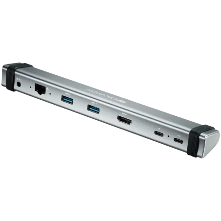 CANYON DS-6 Multiport Docking Station with 7 ports: 2*Type C+1*HDMI+2*USB3.0+1*RJ45+1*audio 3.5mm, Input 100-240V, Output USB-C 