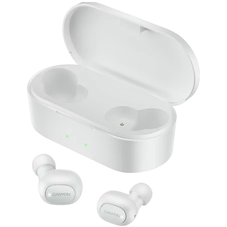 CANYON TWS-2 Bluetooth sport headset, with microphone, BT V5.0, RTL8763BFR, battery EarBud 43mAh*2+Charging Case 800mAh, cable l