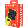 CANYON TWS-2 Bluetooth sport headset, with microphone, BT V5.0, RTL8763BFR, battery EarBud 43mAh*2+Charging Case 800mAh, cable l