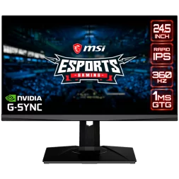 MSI Oculux NXG253R Gaming Monitor, 24.5" 360Hz, FHD (1920x1080) 16:9, Rapid IPS Anti-glare, 1ms GTG, 400nits, 1000:1, 178°/178°,