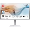 MSI Modern MD271PW Monitor, 27" 75Hz, FHD (1920x1080) 16:9, IPS Anti-glare, 5ms, 250nits, 1000:1, 178°/178°, Adjustable Stand, A