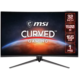 MSI Optix AG321CR Curved Gaming Monitor, 31.5" 165Hz, FHD (1920x1080), VA Anti-glare, 1ms, 250nit, 4000:1, 178°/178°, 1500R Curv
