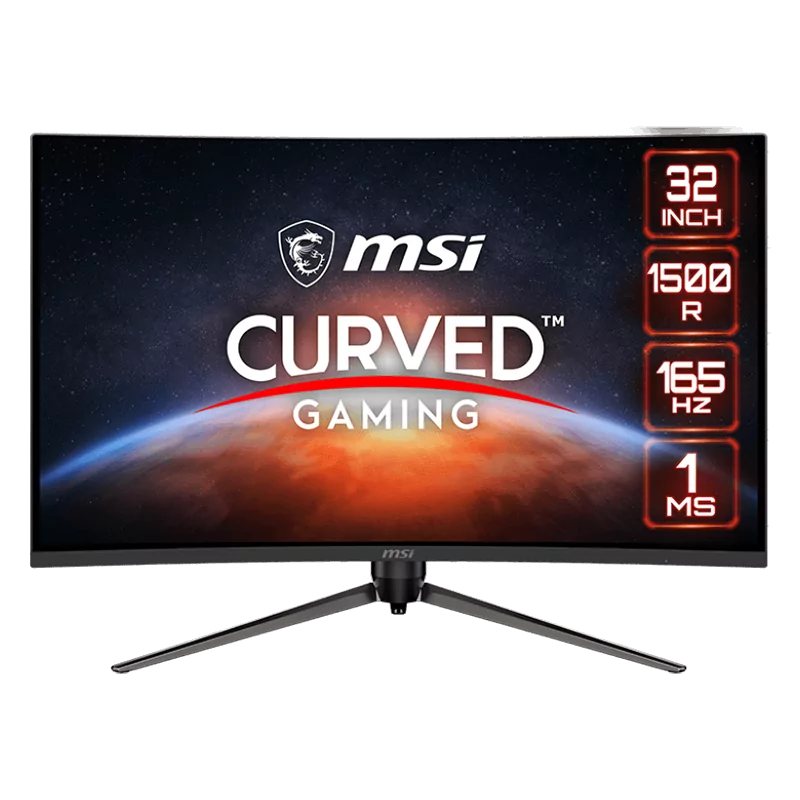 MSI Optix AG321CR Curved Gaming Monitor, 31.5" 165Hz, FHD (1920x1080), VA Anti-glare, 1ms, 250nit, 4000:1, 178°/178°, 1500R Curv
