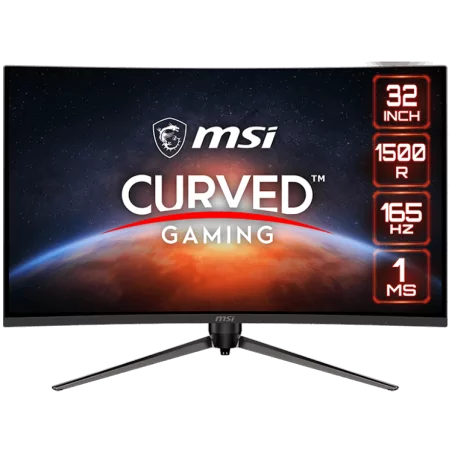 MSI Optix AG321CR Curved Gaming Monitor, 31.5" 165Hz, FHD (1920x1080), VA Anti-glare, 1ms, 250nit, 4000:1, 178°/178°, 1500R Curv