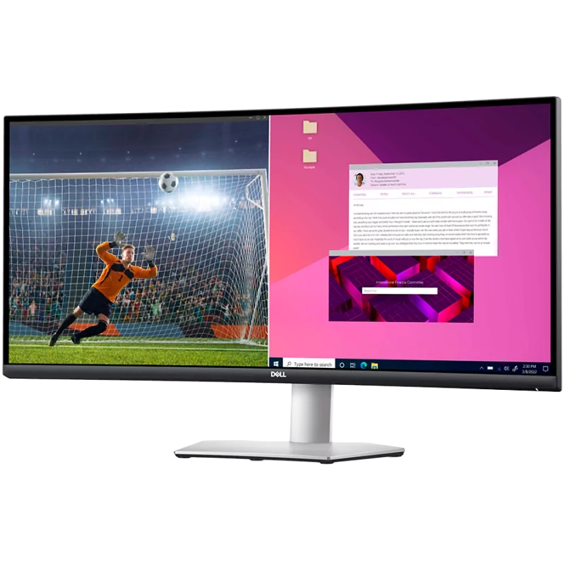 Dell Monitor LED S3423DWC Curved USB-C, 34", WQHD 3440x1440, 21:9 100Hz, AG, 300 cd/m2, 3000:1, 178/178, 4ms, AMD FreeSync, 2xHD