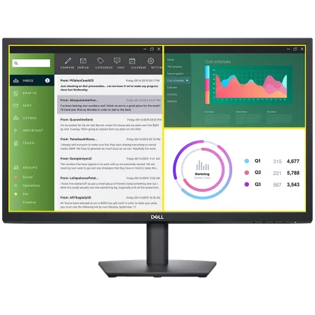 Dell E2423H Monitor LED, 23.8", FHD (1920x1080), 16:9 75Hz, VA AG, 250 cd/m2, 3000:1, 178/178, 8ms/5ms, DP, VGA, Tilt, 3Y - 1
