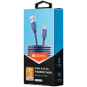 CANYON UC-7 Type C USB 2.0 standard cable, Power output 5V/9V 2A, OD 3.8mm, metal shell, cable length 1.2m, Rainbow, 14*6*1000mm